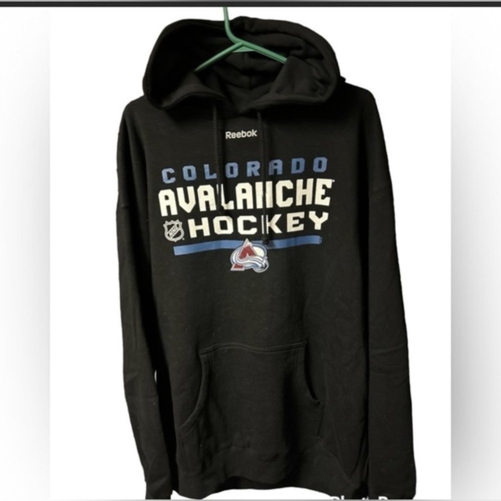 REEBOK Colorado Avalanche Thick Hoodie Pit To Pit 27”, Length 32”